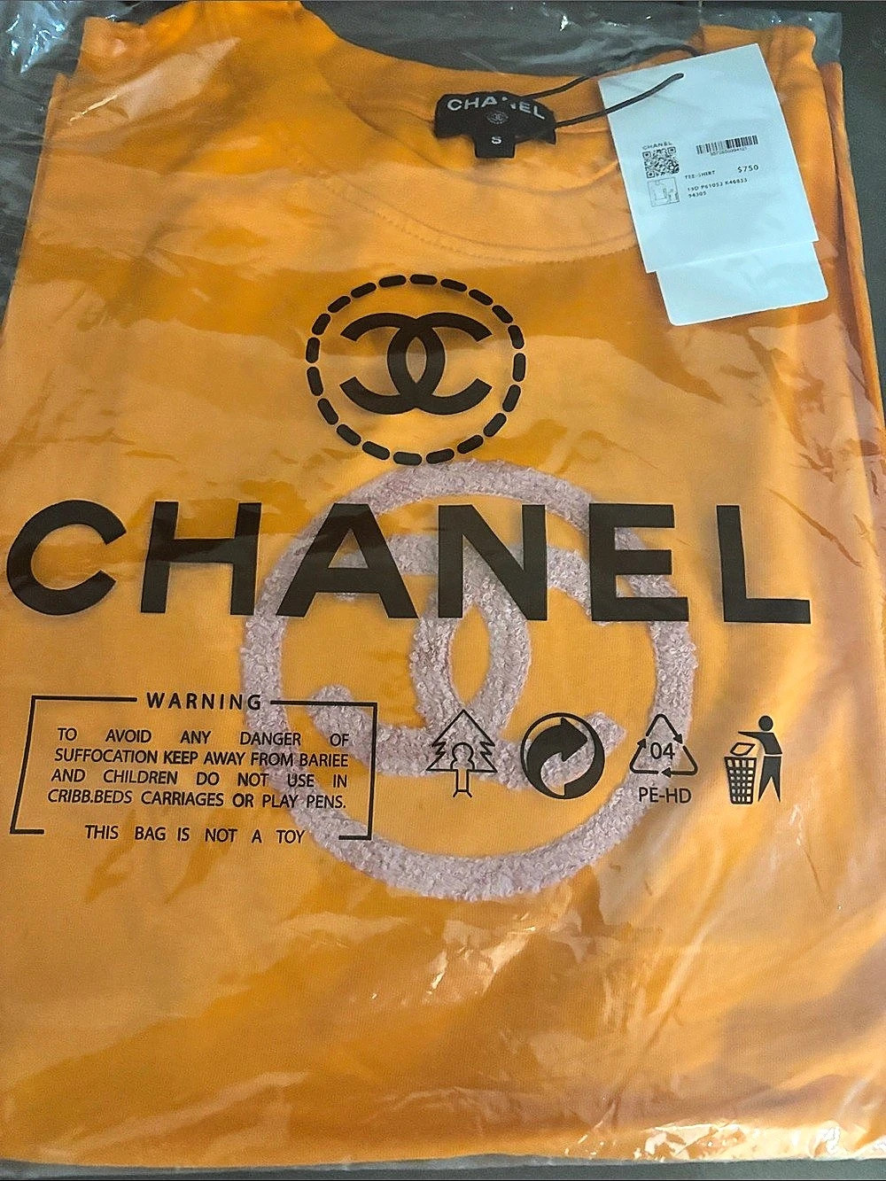 Chanel Orange Packaging Bag NWT